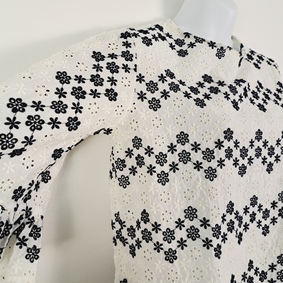 Vineyard Vines‎ Autumn Eyelet Ruffle Sleeve Floral Top - Picture 5 of 12